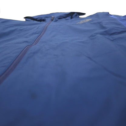 THE NORTH FACE Mountain Parka Shell Jacket, Size L, Navy, Waterproof, Drawcord, Sharp End Hoodie, NP61308