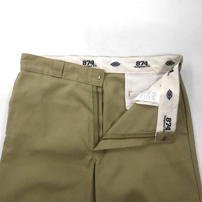 Dickies 874 オリジナルフィット ワークパンツ チノパンツ L ベージュ ポリエステル コットン