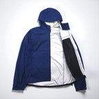 THE NORTH FACE Mountain Parka Shell Jacket, Size L, Navy, Waterproof, Drawcord, Sharp End Hoodie, NP61308