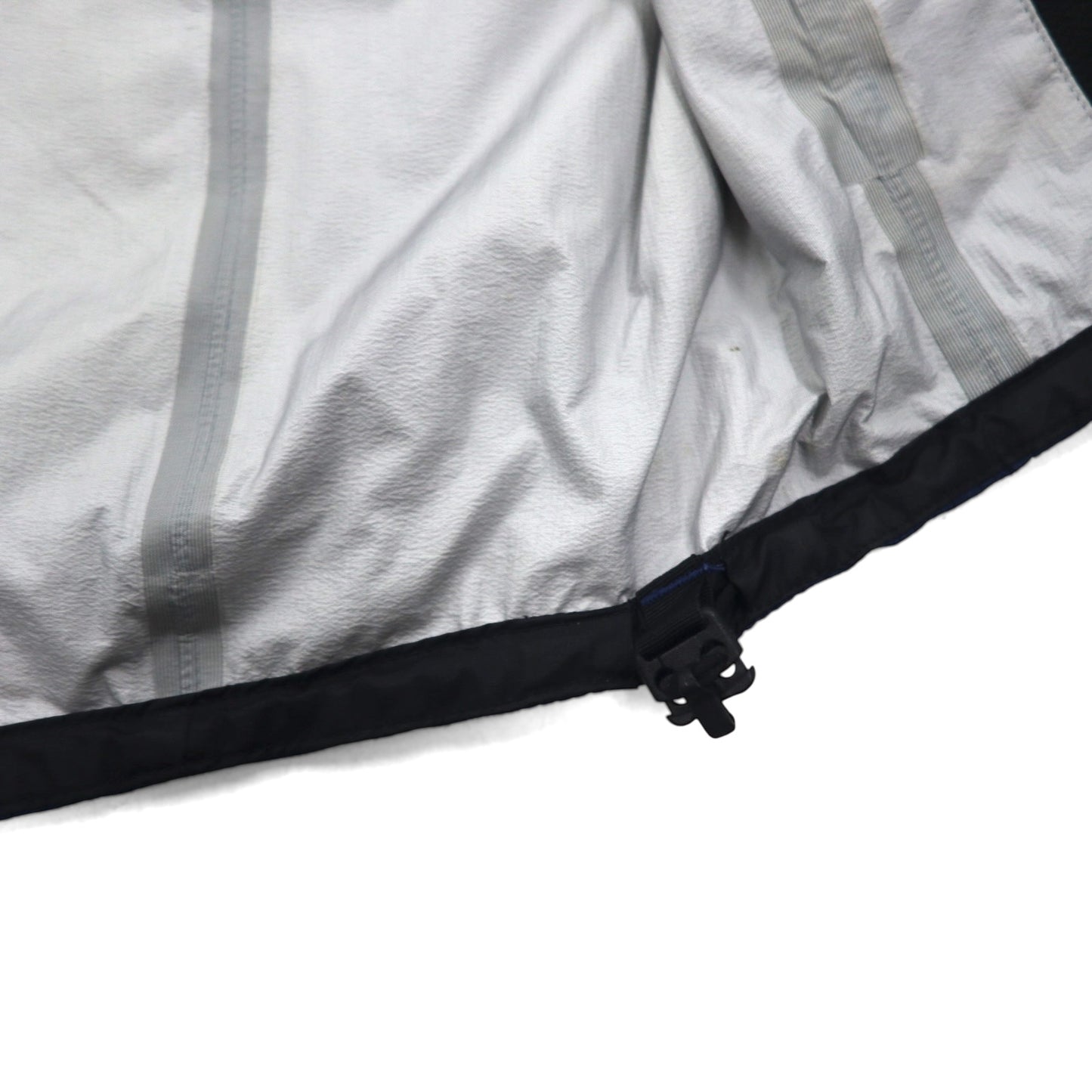 THE NORTH FACE Mountain Parka Shell Jacket, Size L, Navy, Waterproof, Drawcord, Sharp End Hoodie, NP61308