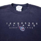 majestic USA made 90s NFL embroidered sweatshirt XL navy cotton TENNESSEE TITANS