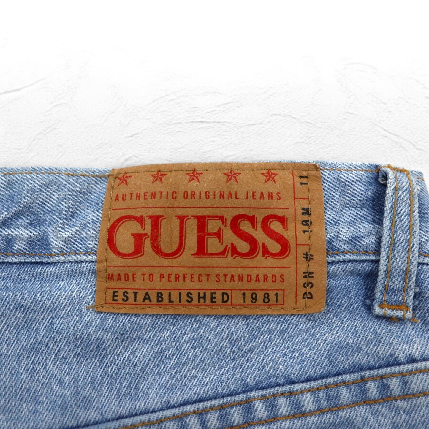 GUESS JEANS デニムパンツ M インディゴ ブルー CLASSIC FIT ジッパーフライ ブラジル製
