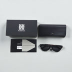 KUBORAUM Maske J7 Cat Eye Sunglasses, Black Tortoiseshell, BS 51-20 145, Made in Italy