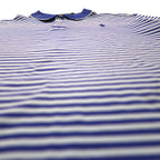 POLO RALPH LAUREN Classic Fit Striped Polo Shirt, Size L, Blue Cotton, Small Pony Embroidery