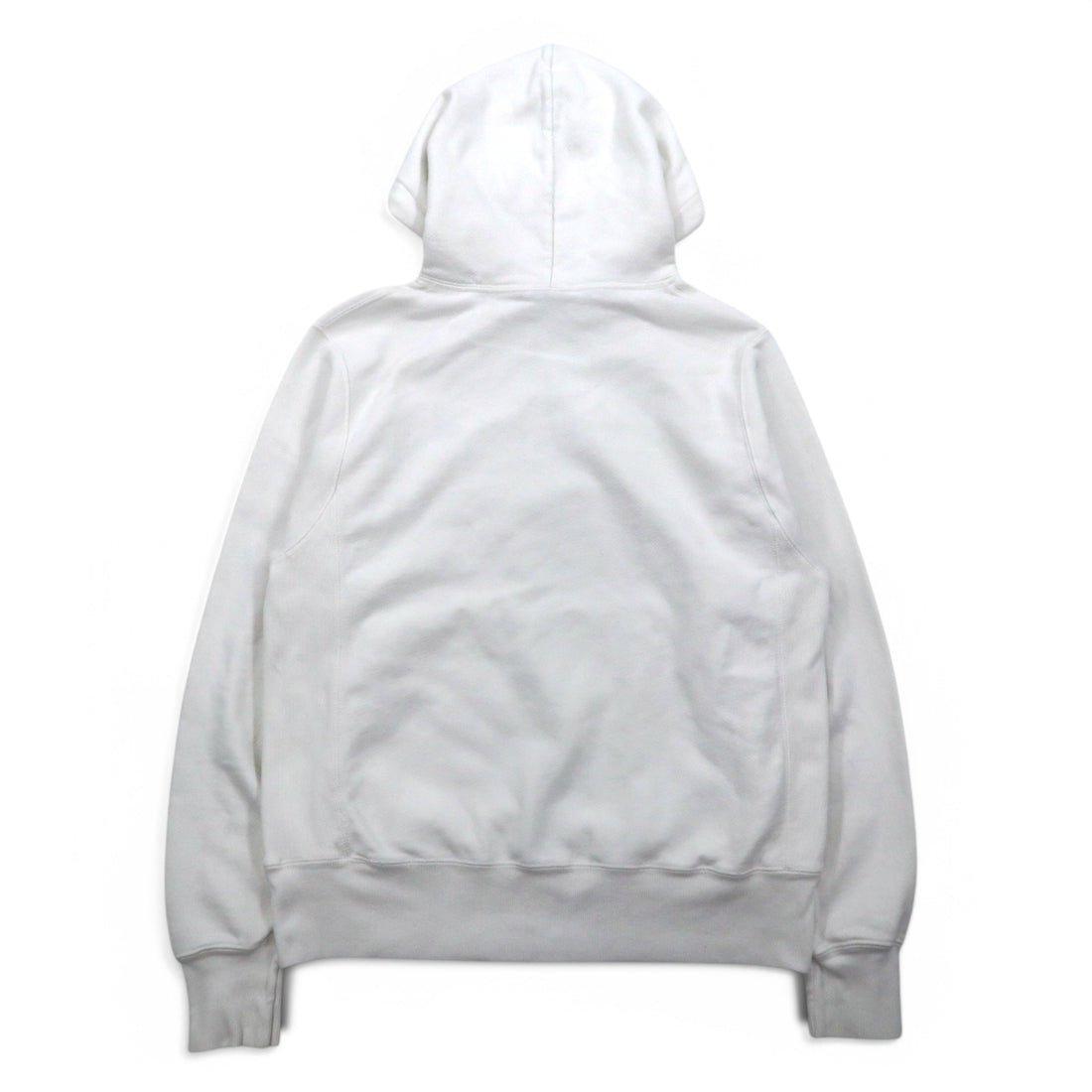 Champion Reverse Weave Pullover Hoodie L White Blue Single Tag Reprint Made in Honduras
