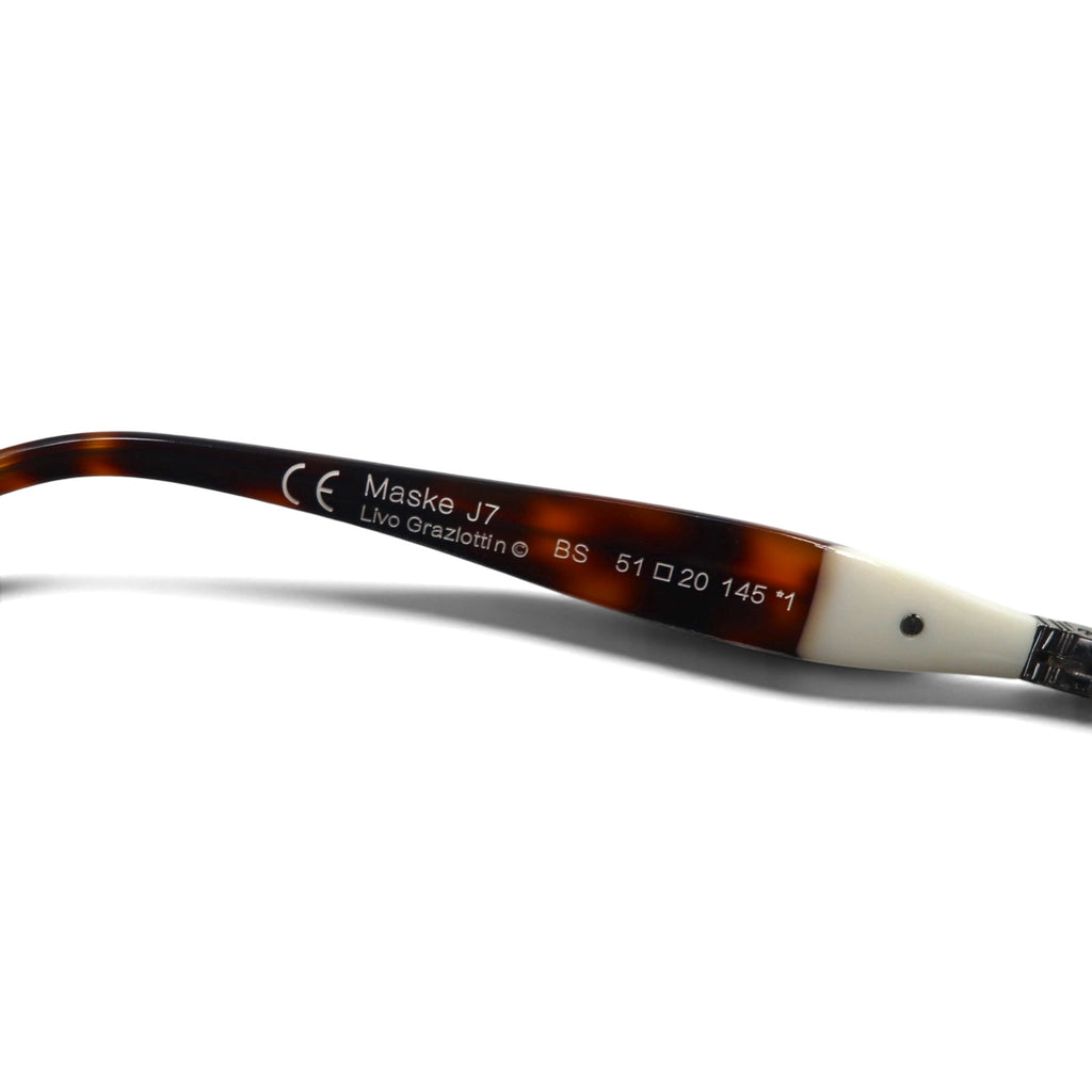 KUBORAUM Maske J7 Cat Eye Sunglasses, Black Tortoiseshell, BS 51-20 145, Made in Italy