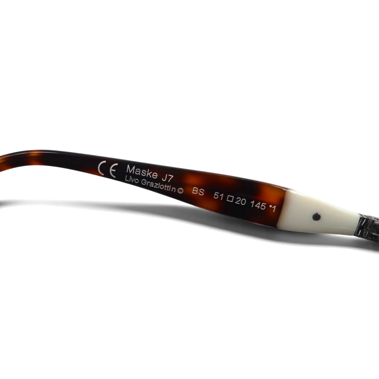 KUBORAUM Maske J7 Cat Eye Sunglasses, Black Tortoiseshell, BS 51-20 145, Made in Italy