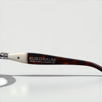 KUBORAUM Maske J7 Cat Eye Sunglasses, Black Tortoiseshell, BS 51-20 145, Made in Italy