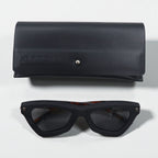 KUBORAUM Maske J7 Cat Eye Sunglasses, Black Tortoiseshell, BS 51-20 145, Made in Italy