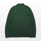 Polo by Ralph Lauren Long Sleeve Polo Shirt Rugby Shirt L Green Pique CUSTOM FIT Embroidery Numbering