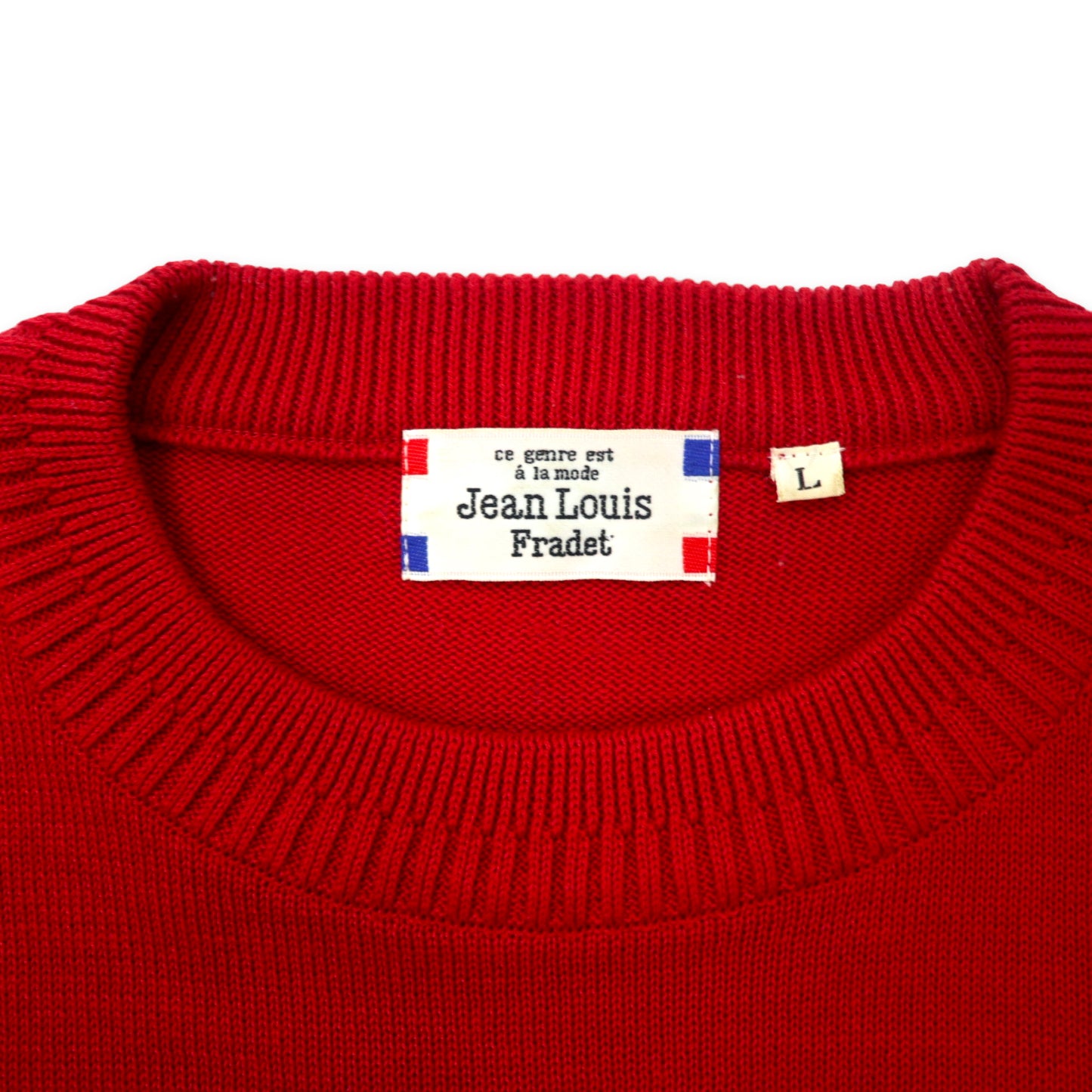 Jean Louis Fradet 90s Character embroidery knit sweater L