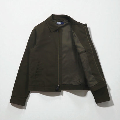 Polo Ralph Lauren 90s Swing Top Harrington Jacket, Size M, Olive, Bi-Flap, Satin Lining