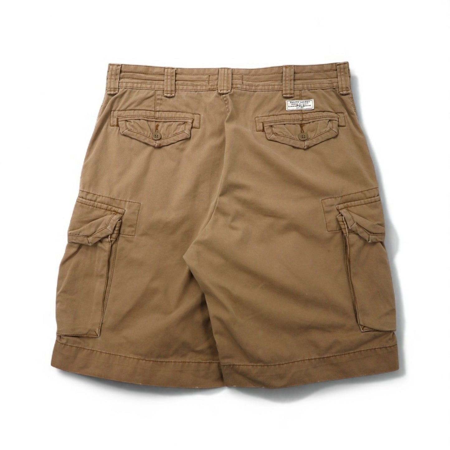 Polo by Ralph Lauren 90年代 ポロチノ バギー ショート カーゴパンツ ハーフパンツ L ベージュ コットン 膝下丈