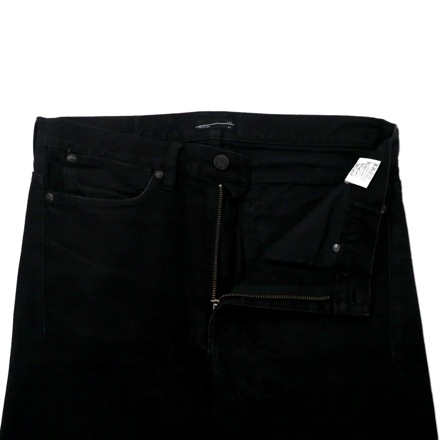 LAD MUSICIAN Slim Denim PANTS 44 Black Cotton 2314-503 Japan MADE