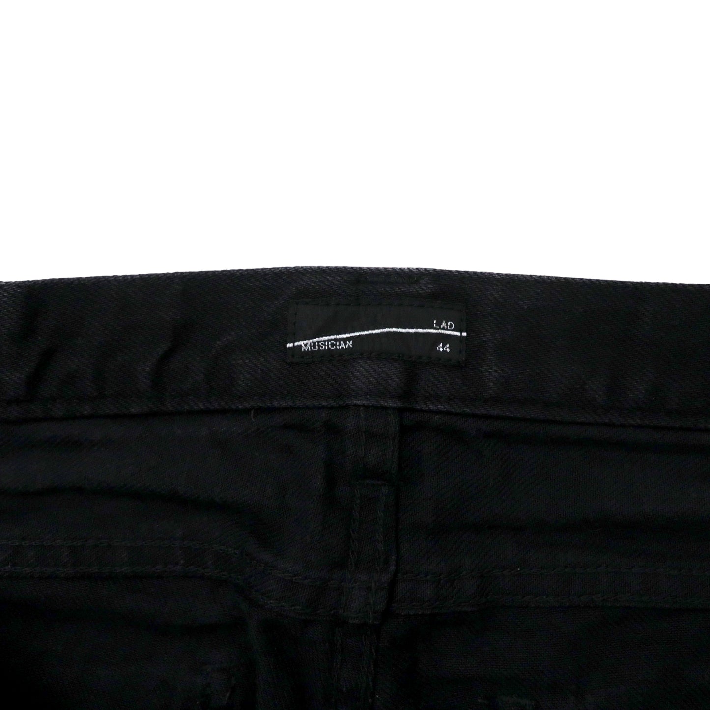 LAD MUSICIAN Slim Denim PANTS 44 Black Cotton 2314-503 Japan MADE