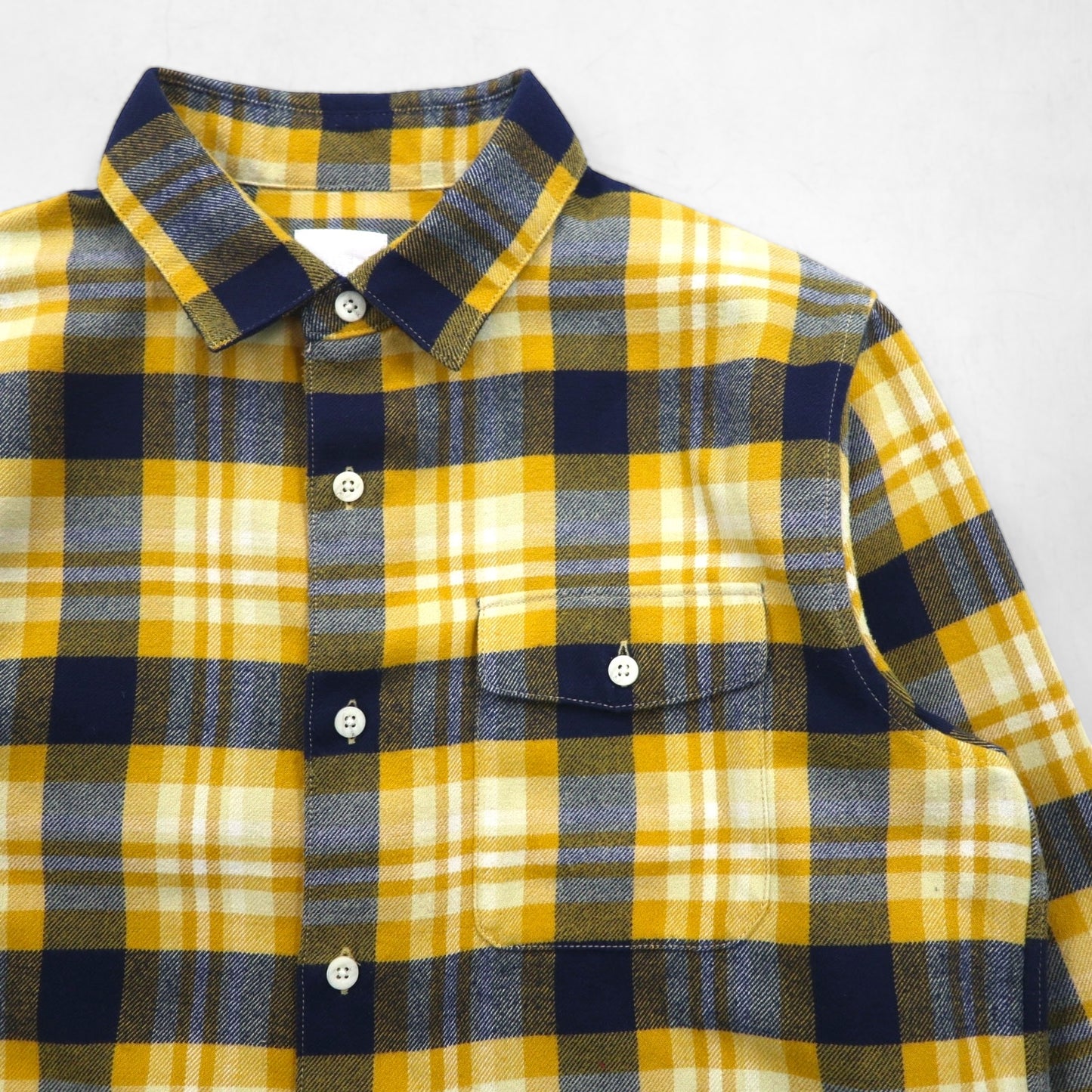 THE NORTH FACE Thermolite Flannel Shirt, Size L, Yellow Check, Chest Pocket, NR61406