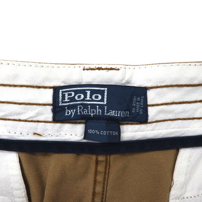 Polo by Ralph Lauren 90年代 ポロチノ バギー ショート カーゴパンツ ハーフパンツ L ベージュ コットン 膝下丈