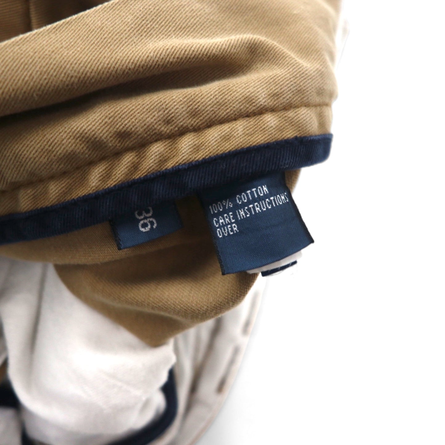 Polo by Ralph Lauren 90年代 ポロチノ バギー ショート カーゴパンツ ハーフパンツ L ベージュ コットン 膝下丈