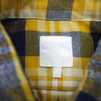 THE NORTH FACE Thermolite Flannel Shirt, Size L, Yellow Check, Chest Pocket, NR61406