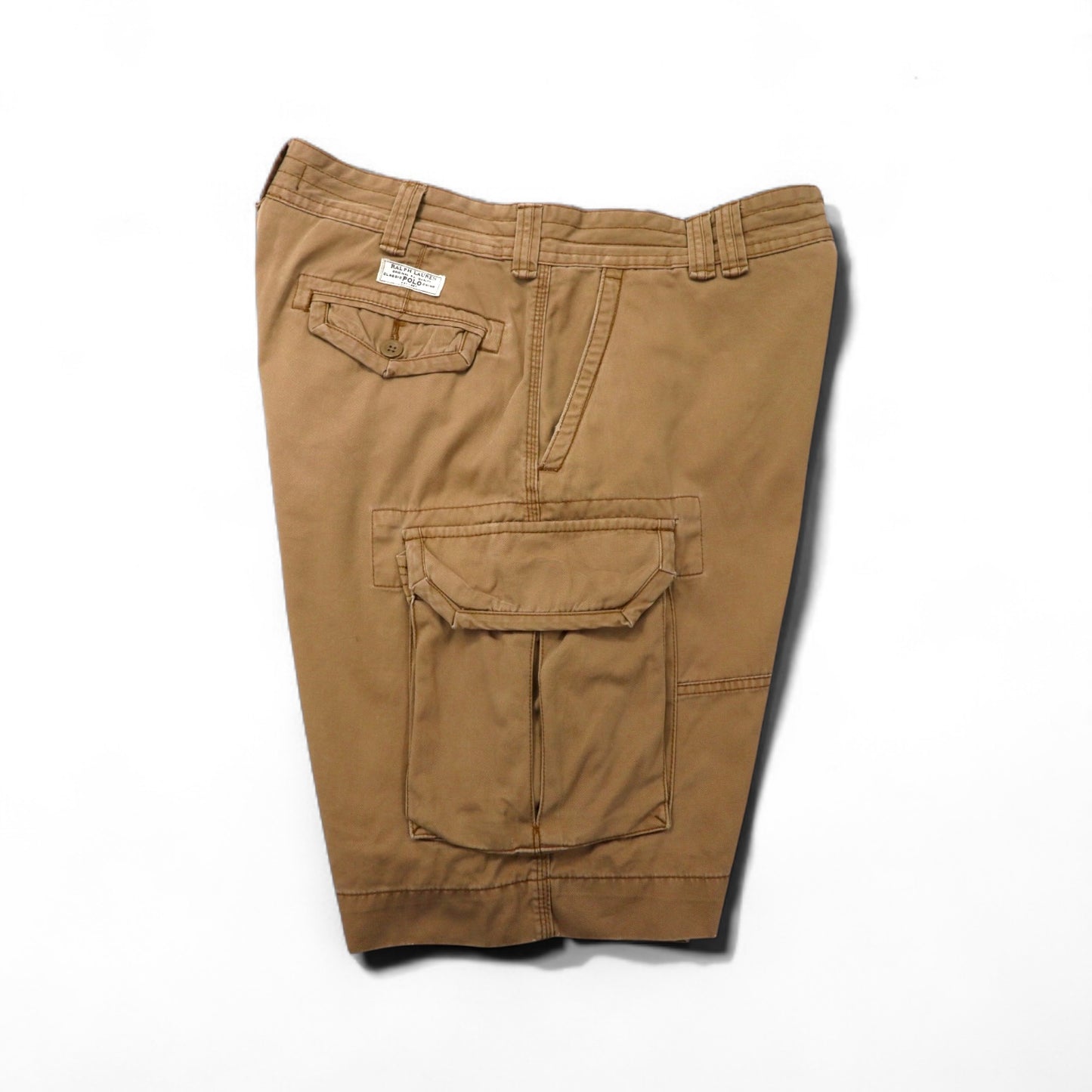 Polo by Ralph Lauren 90年代 ポロチノ バギー ショート カーゴパンツ ハーフパンツ L ベージュ コットン 膝下丈