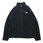 日本然リトテ-古着オンライン-THE NORTH FACE フルジップ フリースジャケット M ブラック ポリエステル ワンポイントロゴ刺繍-THE NORTH FACE full zip fleece jacket M black polyester one point logo embroidery