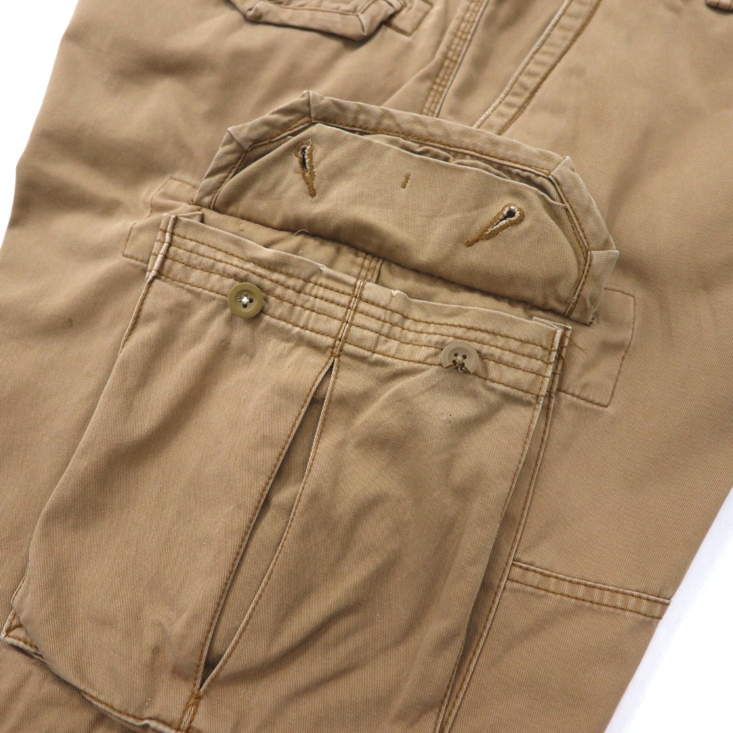 Polo by Ralph Lauren 90年代 ポロチノ バギー ショート カーゴパンツ ハーフパンツ L ベージュ コットン 膝下丈
