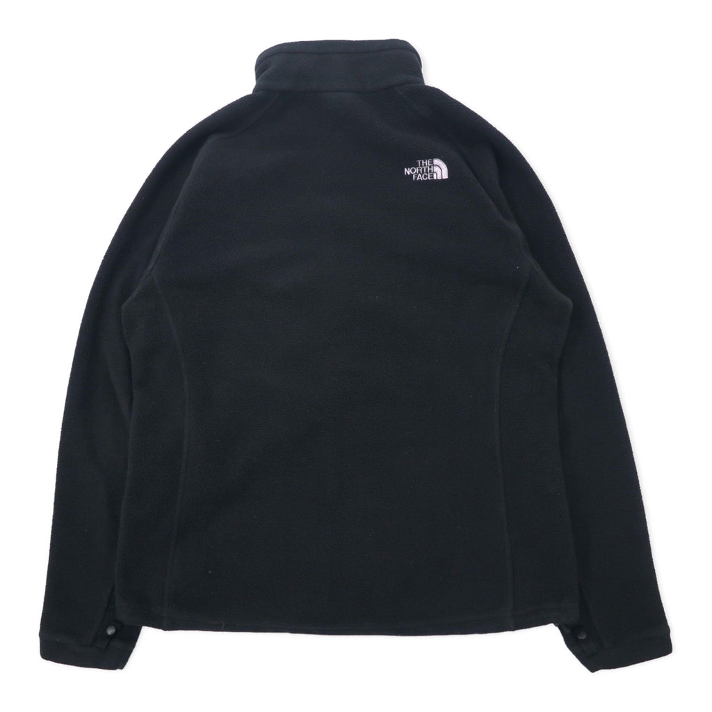 THE NORTH FACE Full Zip Fleece Jacket M Black Polyester One Point Logo Embroidery