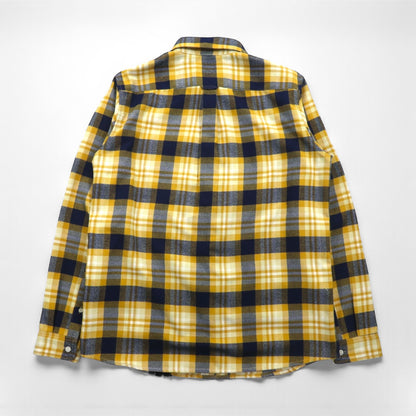THE NORTH FACE Thermolite Flannel Shirt, Size L, Yellow Check, Chest Pocket, NR61406