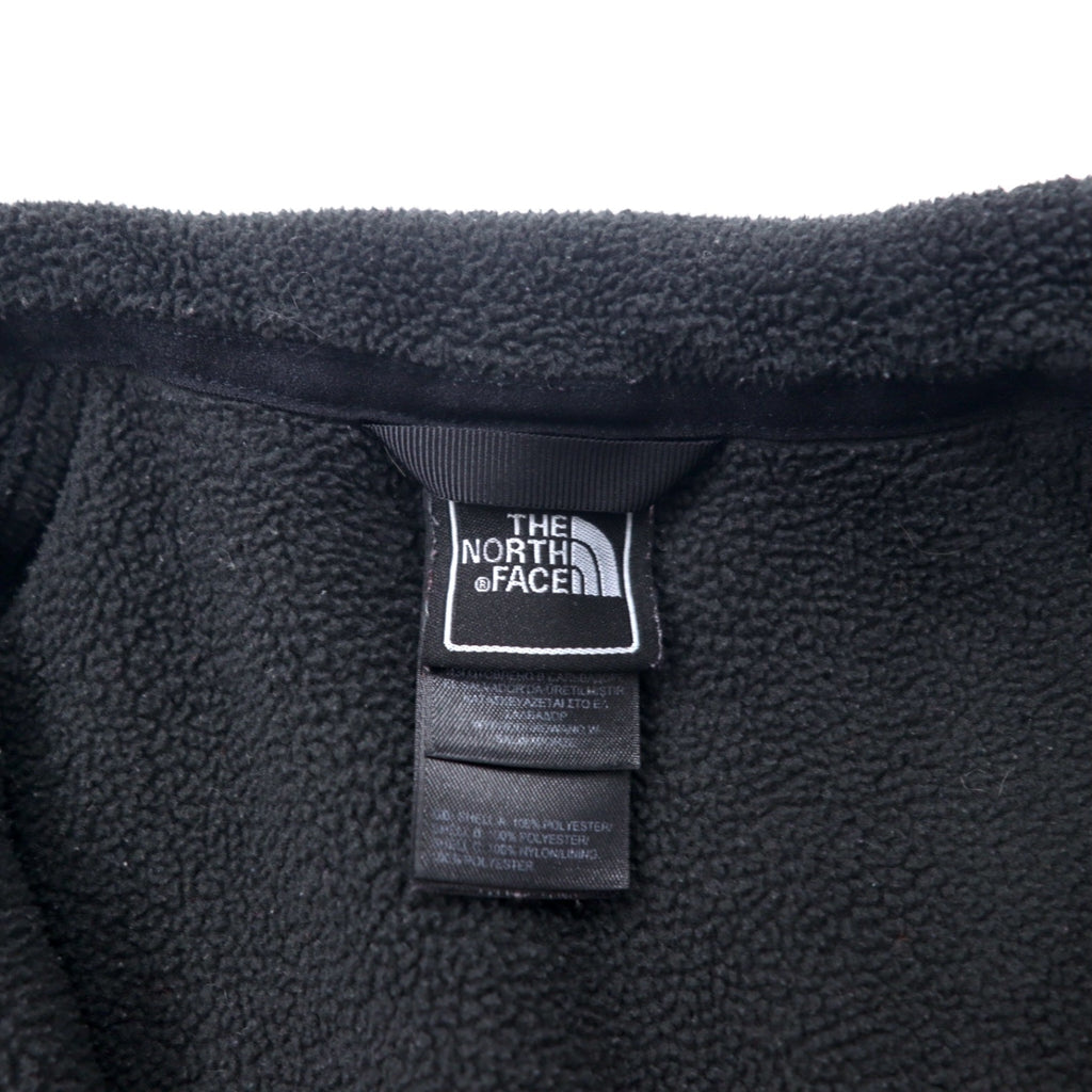 THE NORTH FACE Full Zip Fleece Jacket M Black Polyester One Point Logo Embroidery
