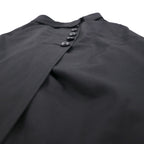 Christian Dior ハイウエスト ラップスカート M ブラック コットン アシンメトリー 252CKP12