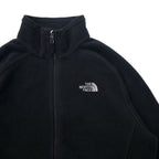 THE NORTH FACE Full Zip Fleece Jacket M Black Polyester One Point Logo Embroidery