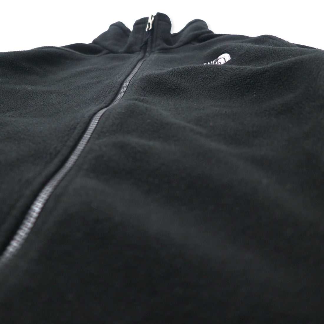 THE NORTH FACE Full Zip Fleece Jacket M Black Polyester One Point Logo Embroidery