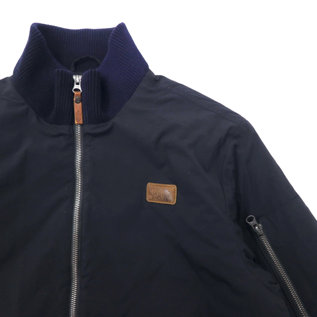 THE NORTH FACE MA-1 Flight Jacket L Navy Nylon Excelloft