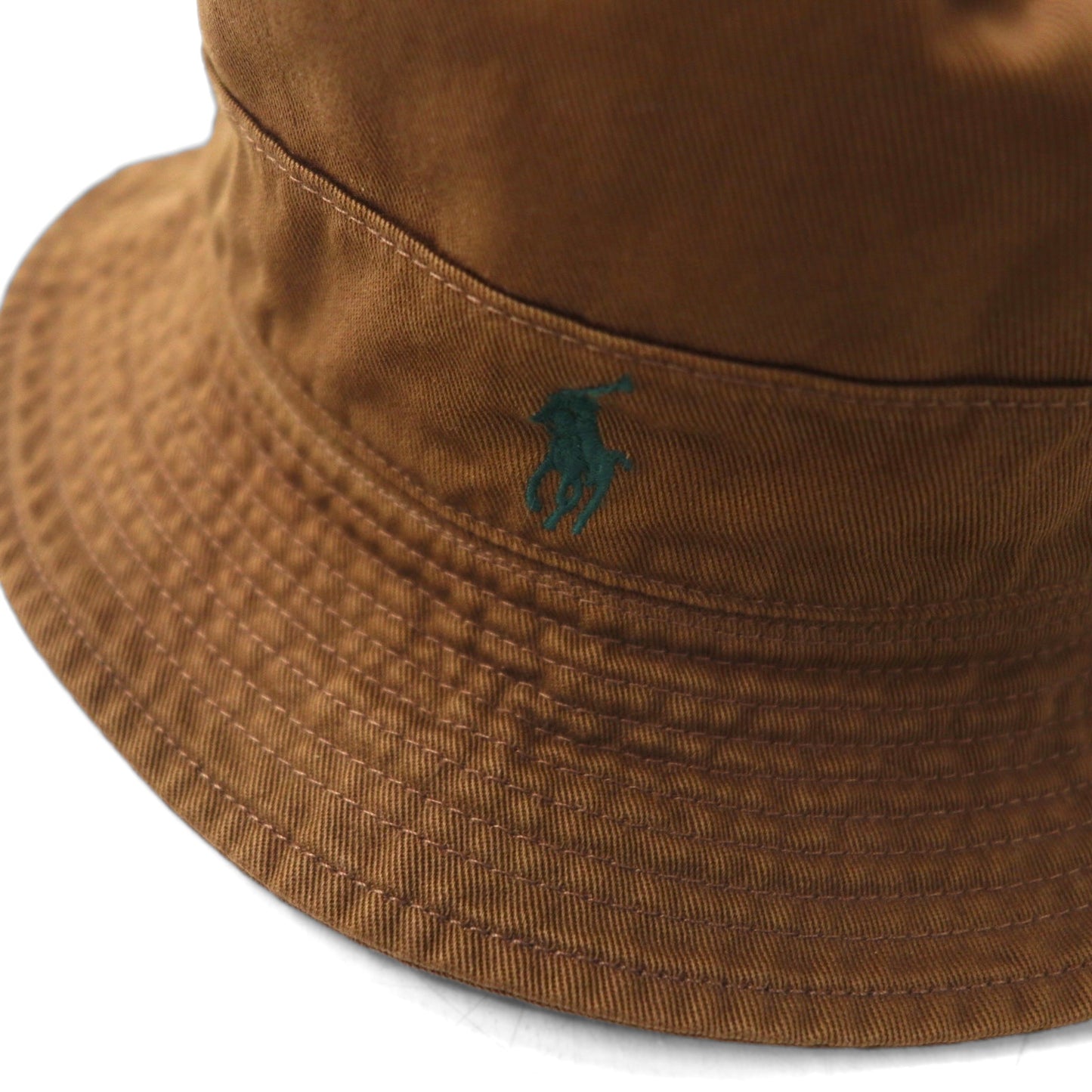 Polo by Ralph Lauren 90年代 バケットハット M ブラウン コットン スモールポニー刺繍