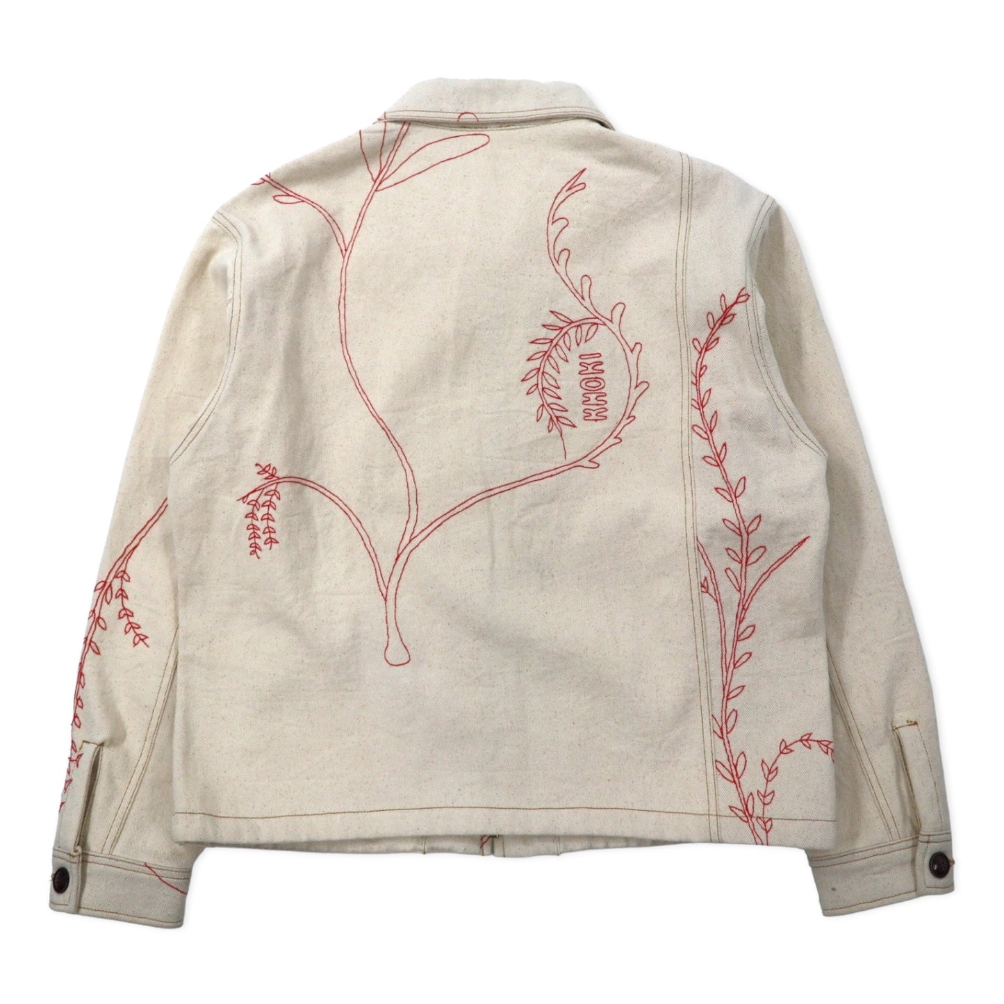 KHOKI スザニ 刺繍 カレッジ ジャケット 2 アイボリー コットン 生成り suzani collage jacket 22aw-jk-01 日本製