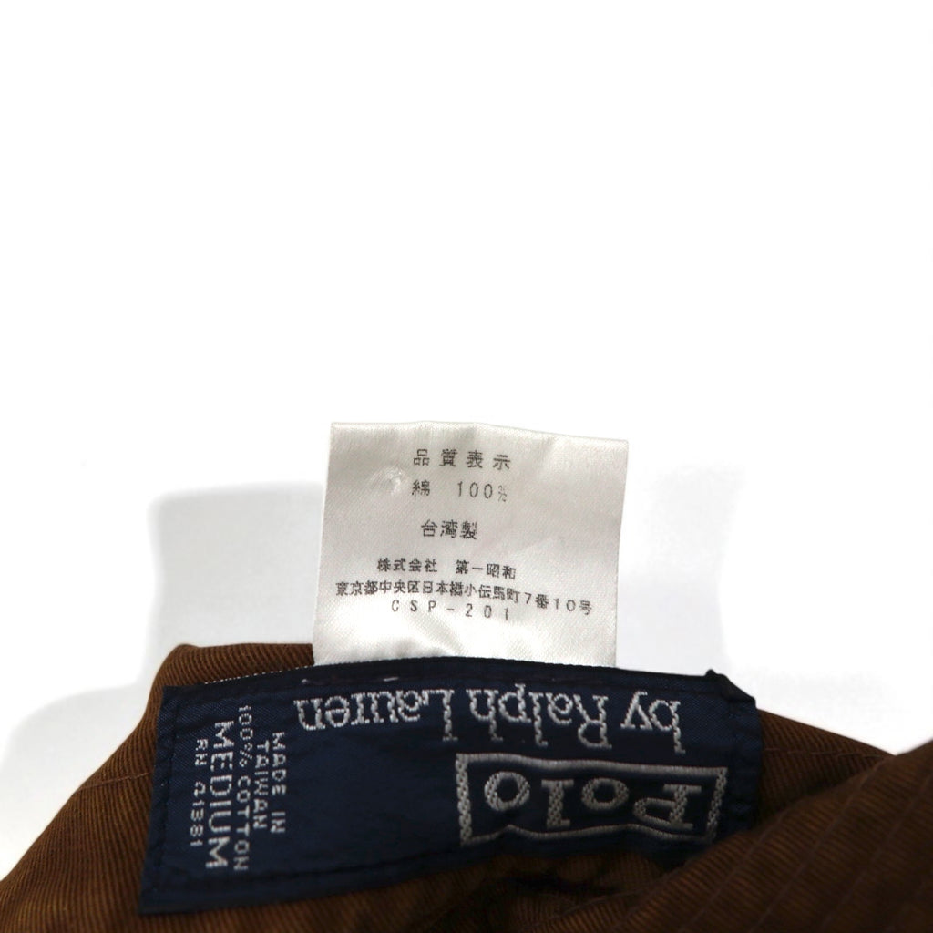 Polo by Ralph Lauren 90年代 バケットハット M ブラウン コットン スモールポニー刺繍