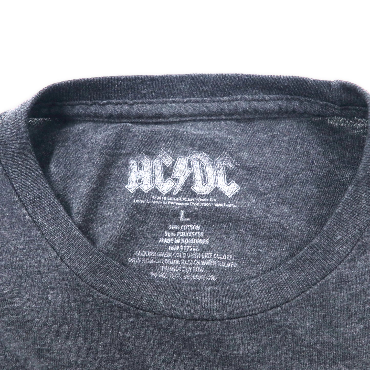 AC/DC バンドTシャツ L グレー コットン HIGH VOLTAGE