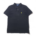 POLO RALPH LAUREN Custom Fit Polo Shirt, Size L, Black Cotton, Pique, Small Pony Embroidery