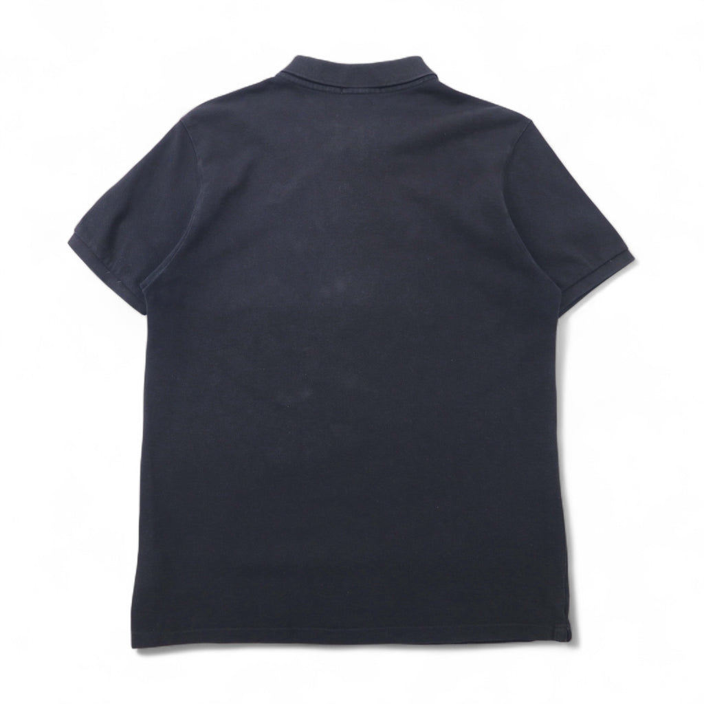 POLO RALPH LAUREN Custom Fit Polo Shirt, Size L, Black Cotton, Pique, Small Pony Embroidery