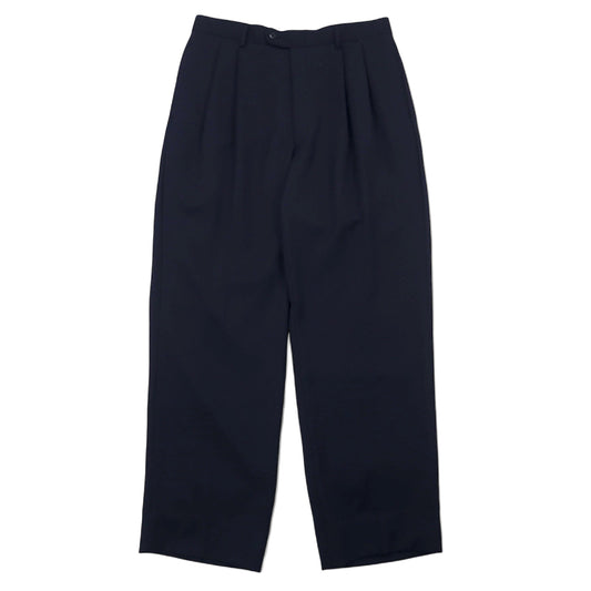 日本然リトテ-古着オンライン-USA製 90年代 GOLDEN FIL タック ワイド スラックスパンツ 35 ネイビー ウール-USA Made 90's GOLDEN FIL Tuck Wide Slacks Pants 35 Navy Wool