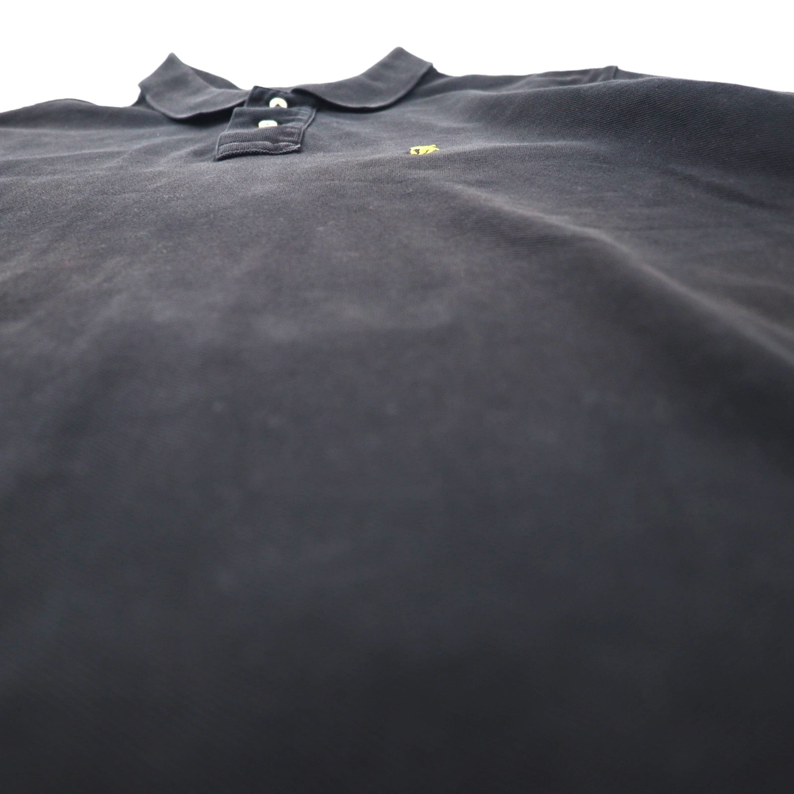 POLO RALPH LAUREN Custom Fit Polo Shirt, Size L, Black Cotton, Pique, Small Pony Embroidery