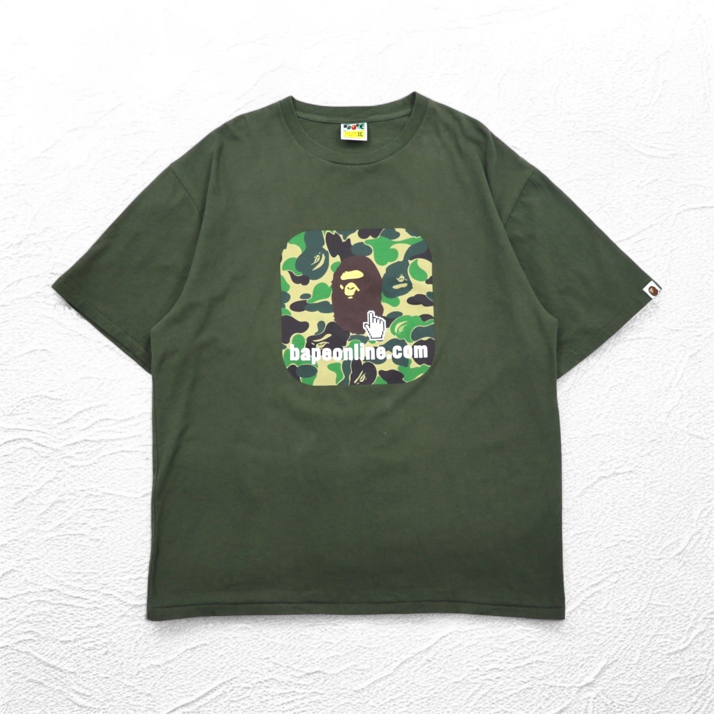 A BATHING APE カモフラ プリント Tシャツ 3XL カーキ bapeonline.com 001TEI251003M