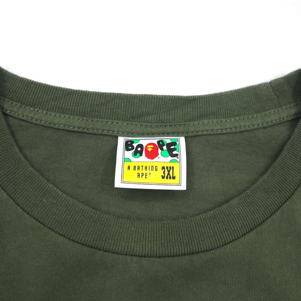 A BATHING APE カモフラ プリント Tシャツ 3XL カーキ bapeonline.com 001TEI251003M