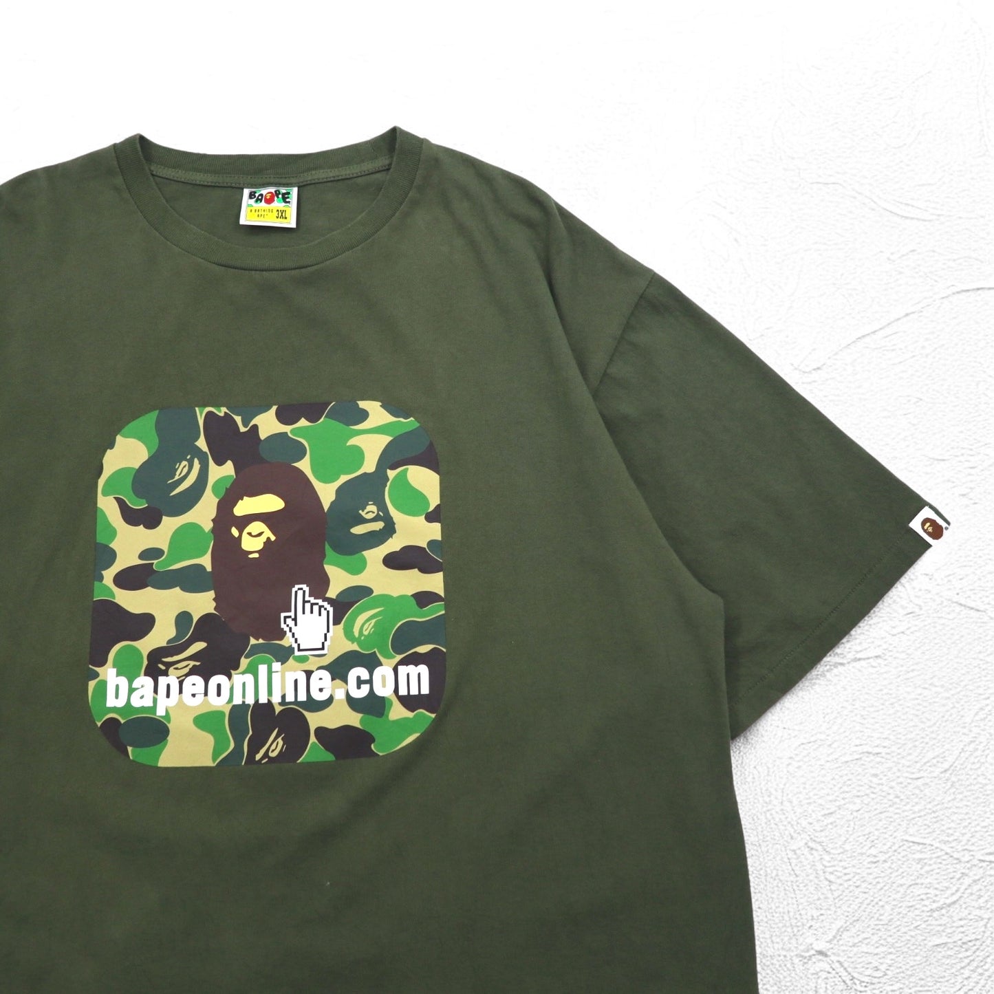 A BATHING APE カモフラ プリント Tシャツ 3XL カーキ bapeonline.com 001TEI251003M
