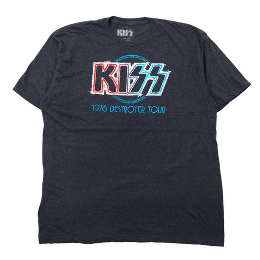 KISS キッス バンドTシャツ XXL グレー コットン 1976 DESTROYER TOUR ビッグサイズ