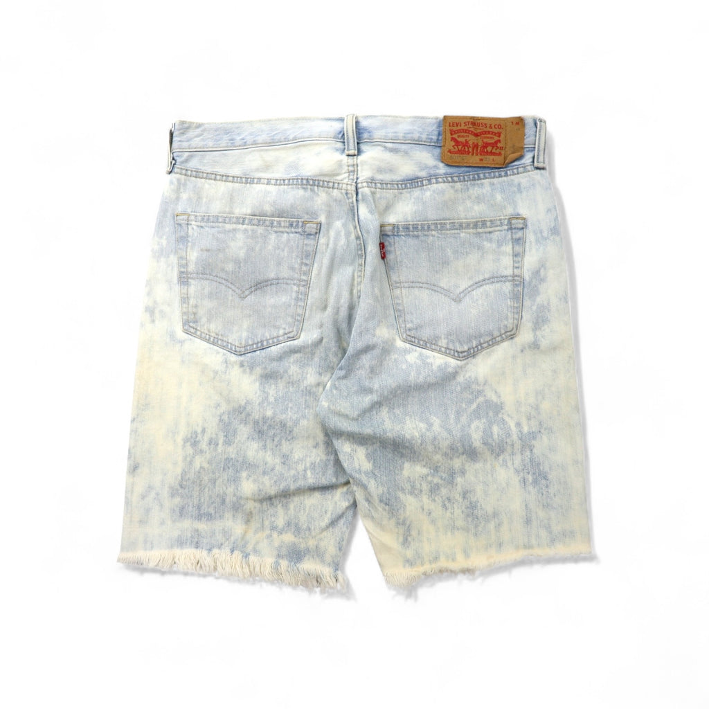 Levi's 501 Chemical Wash Cut-Off Short Denim Pants, Size L, Blue Cotton, Button Fly