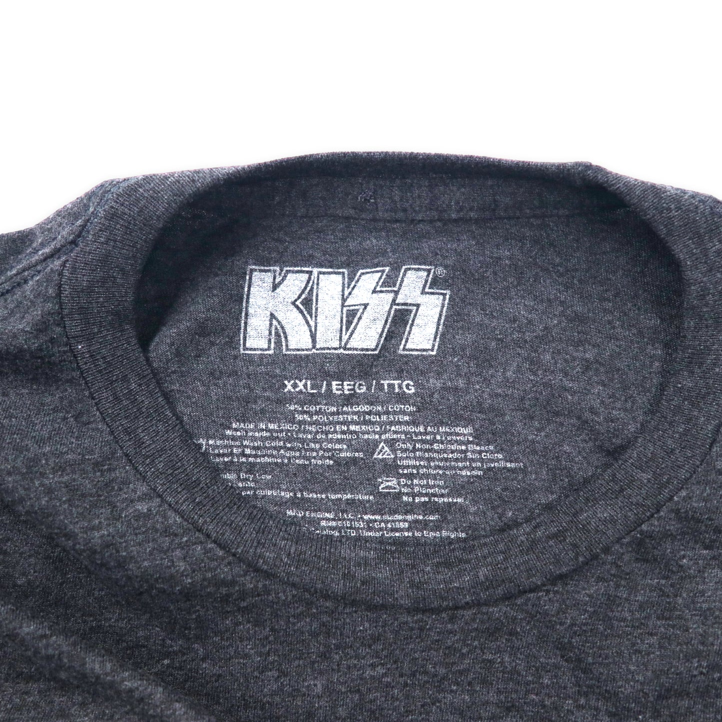 KISS キッス バンドTシャツ XXL グレー コットン 1976 DESTROYER TOUR ビッグサイズ