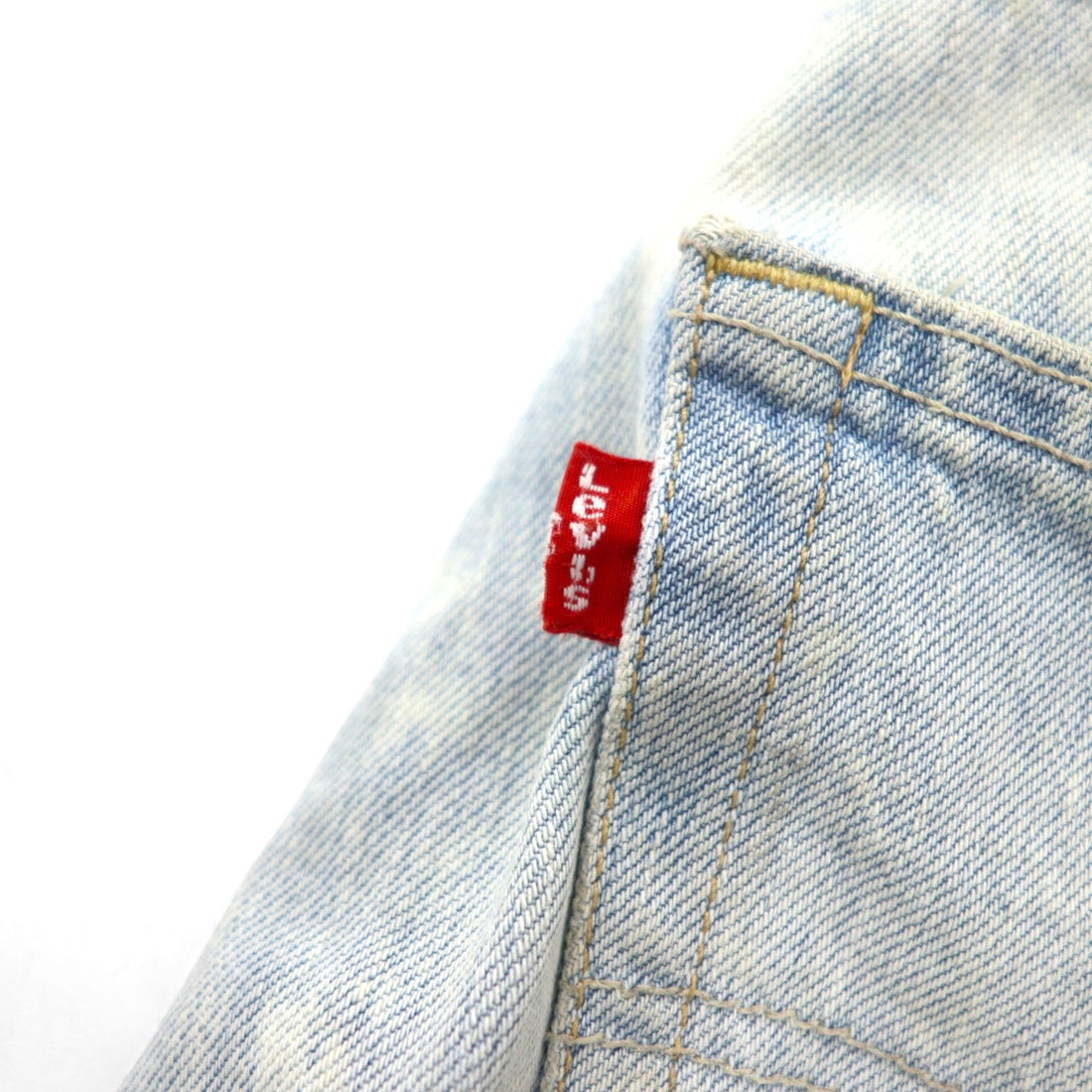 Levi's 501 ケミカルウォッシュ カットオフ ショート デニムパンツ ハーフパンツ L ブルー コットン ボタンフライ