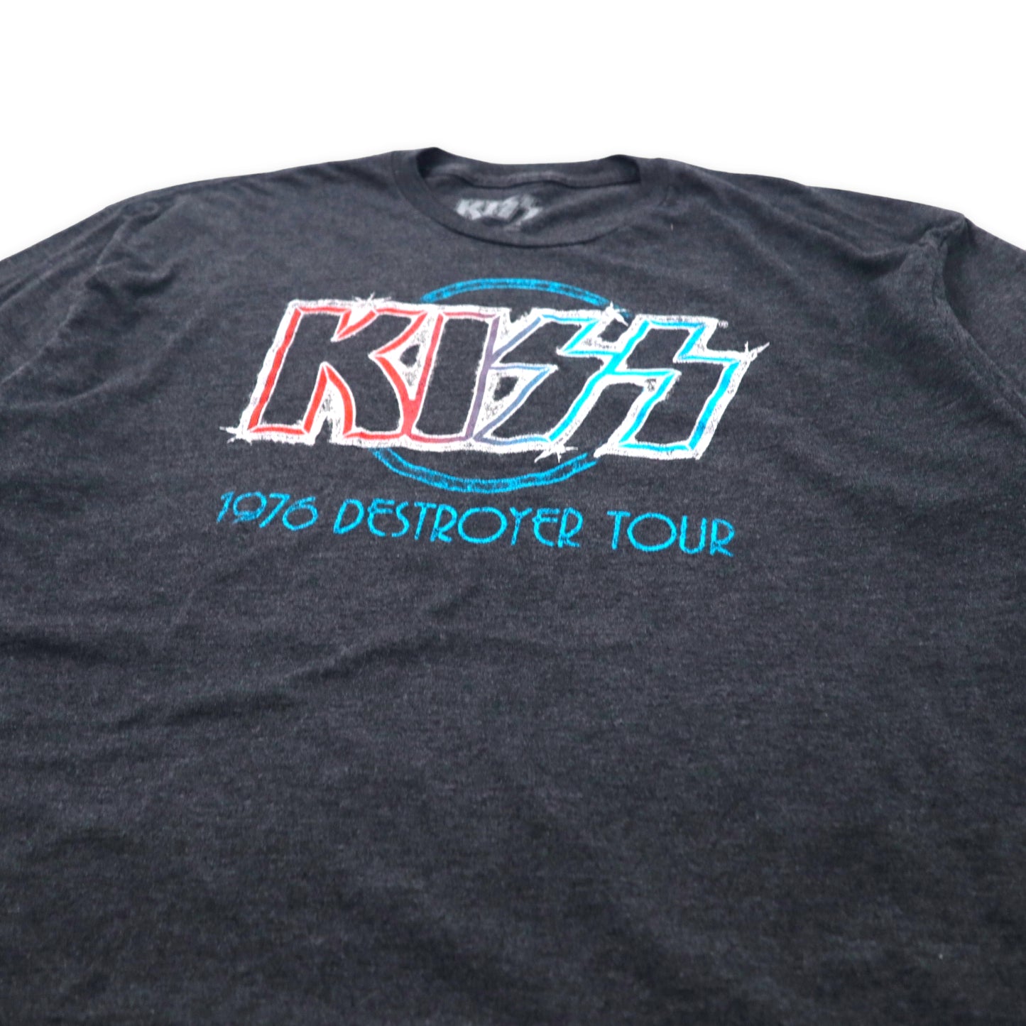 KISS キッス バンドTシャツ XXL グレー コットン 1976 DESTROYER TOUR ビッグサイズ