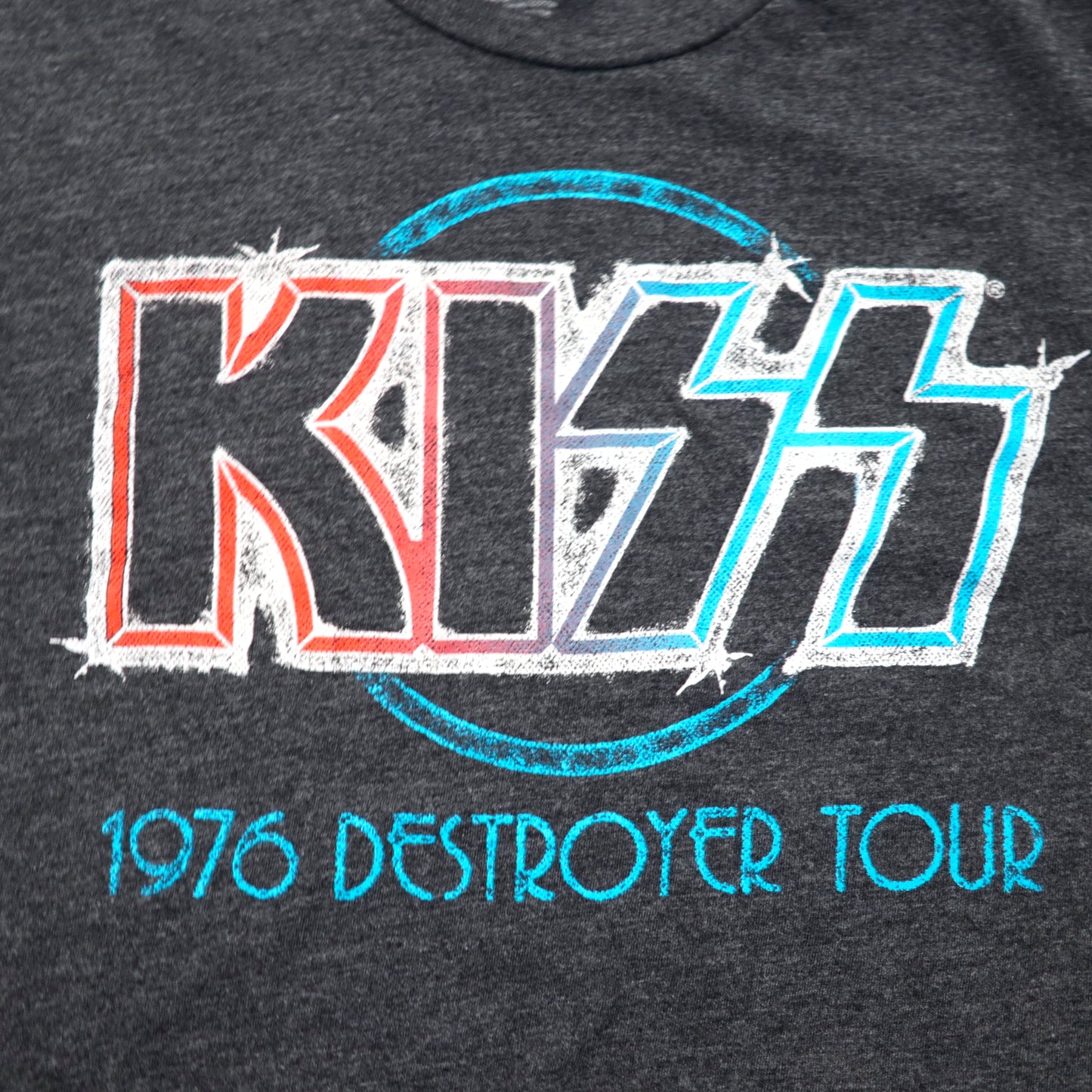 KISS キッス バンドTシャツ XXL グレー コットン 1976 DESTROYER TOUR ビッグサイズ